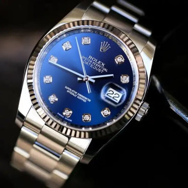 Rolex Datejust 116234 blue plate inlaid with 10 diamonds Watch - Image 5