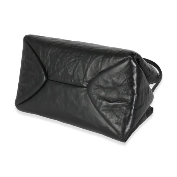 Black Antique Leather Small East West Shoulder Bag - Image 3