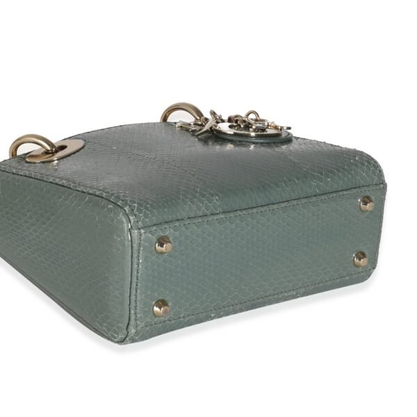 Light Blue Python Mini Lady Dior - Image 6