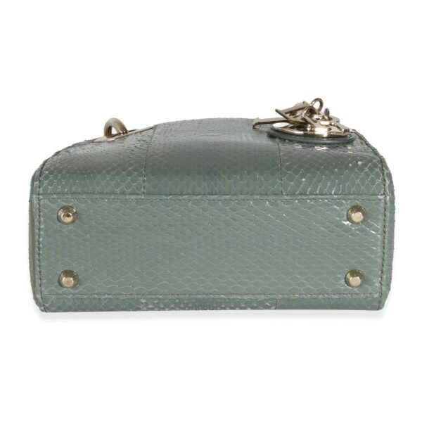 Light Blue Python Mini Lady Dior - Image 5