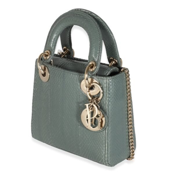 Light Blue Python Mini Lady Dior - Image 2