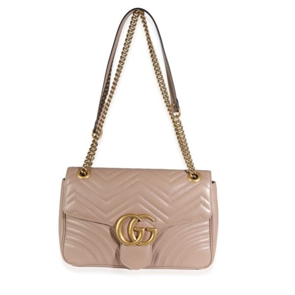 Porcelain Rose Matelasse Calfskin Medium Marmont Bag - Image 8