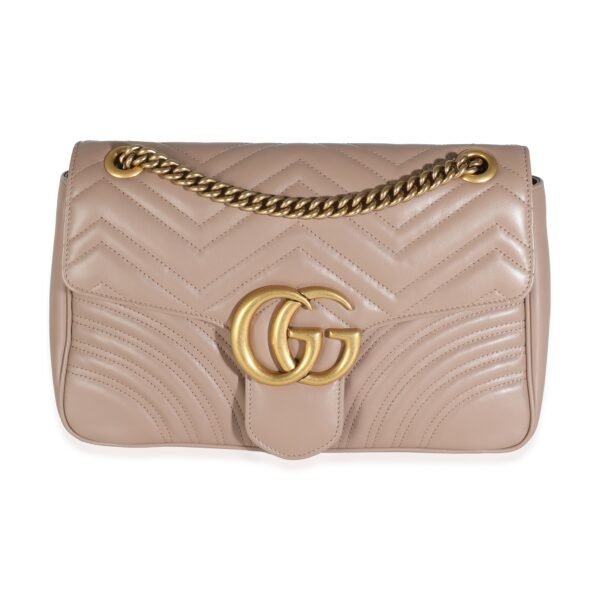 Porcelain Rose Matelasse Calfskin Medium Marmont Bag