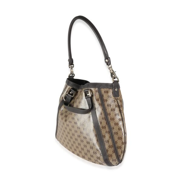 Beige Crystal GG Coated Canvas Abbey Convertible Tote - Image 2