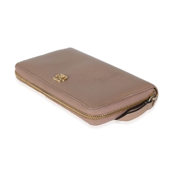 Pink Dollar Calfskin GG Marmont Zip Around Wallet - Image 7