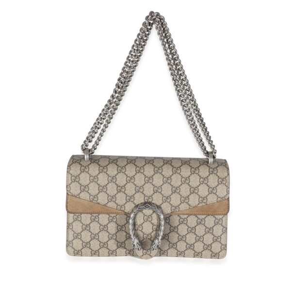 Beige GG Supreme Canvas Small Dionysus Chain Bag - Image 8