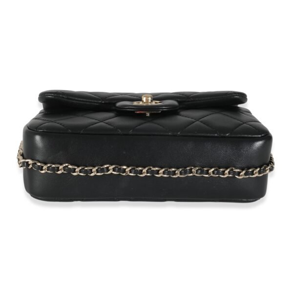 Black Quilted Lambskin Mini My Precious Pearls Flap Bag - Image 3
