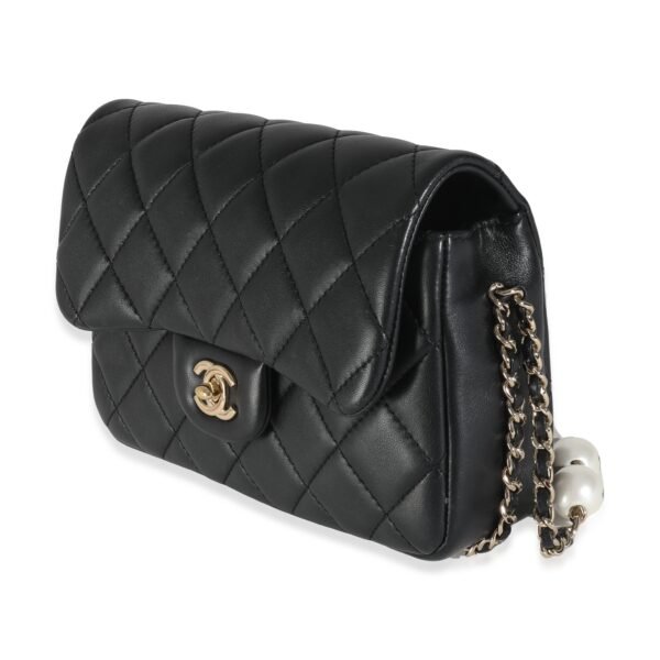 Black Quilted Lambskin Mini My Precious Pearls Flap Bag - Image 2