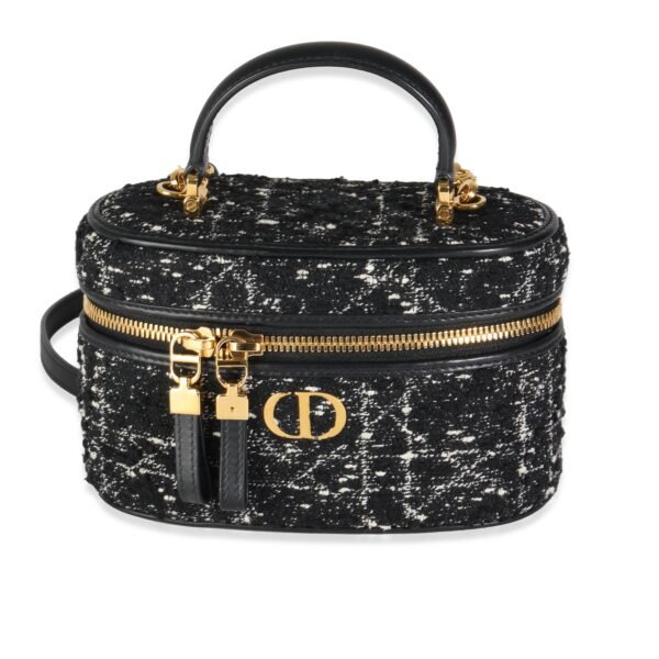 Black Gold Tweed Mini Caro Vanity