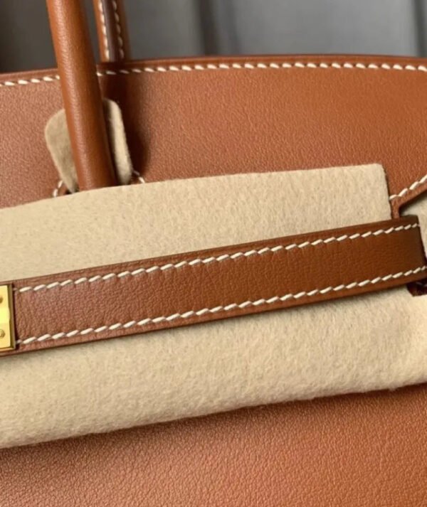 Hermes Birkin 25 Swift Leather Light Coffee - Image 5