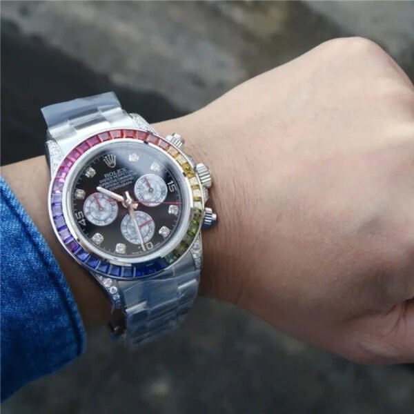 DAYTONA RAINBOW DIAMOND SILVER STAINLESS STEEL 40MM 116599 RBOW - Image 10