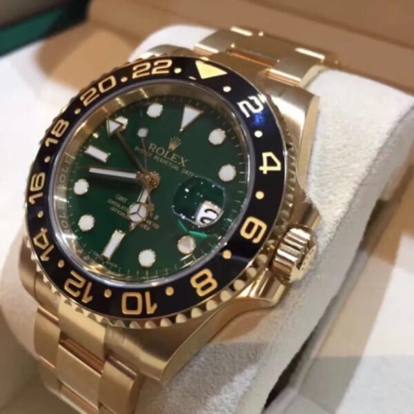 Rolex GMT-Master II Yellow Gold Automatic Green Dial Men's Watch 116718-LN-78208 - Image 5