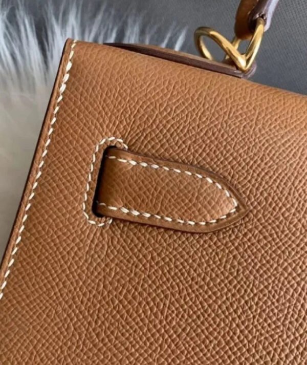 Hermes Kelly Bag 32 Epsom Leather Light Coffee - Image 2