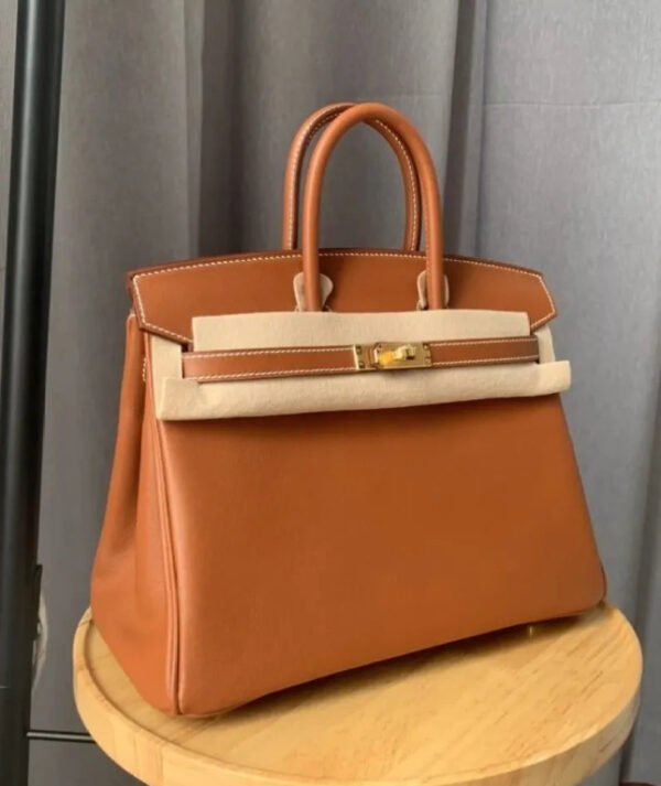Hermes Birkin 25 Swift Leather Light Coffee - Image 7