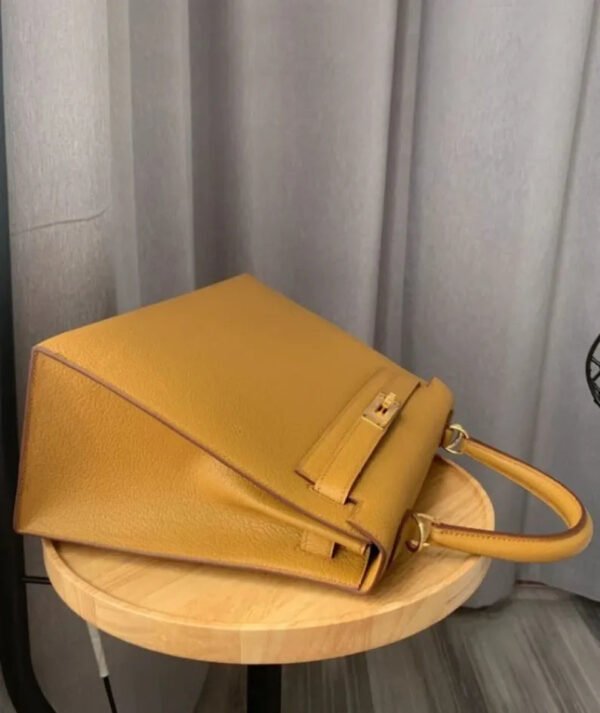 Hermes Kelly Bag 28 Togo Leather Apricot - Image 7