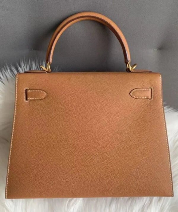 Hermes Kelly Bag 32 Epsom Leather Light Coffee - Image 4