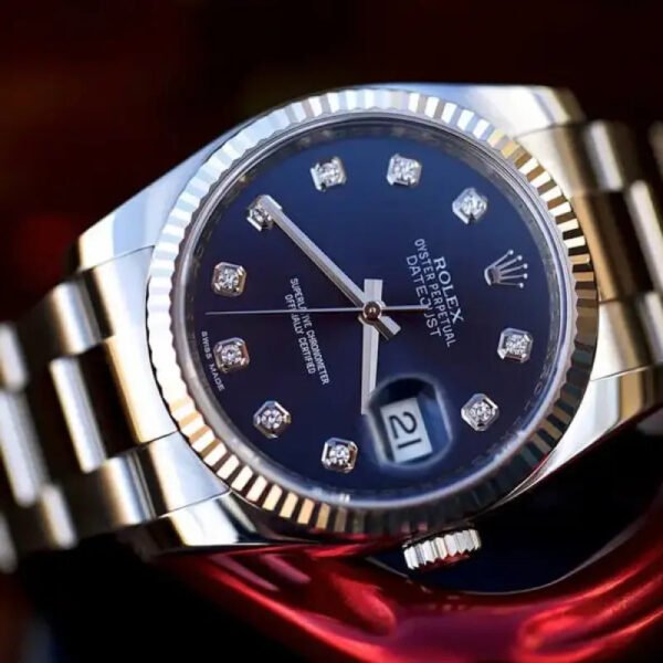 Rolex Datejust 116234 blue plate inlaid with 10 diamonds Watch - Image 6