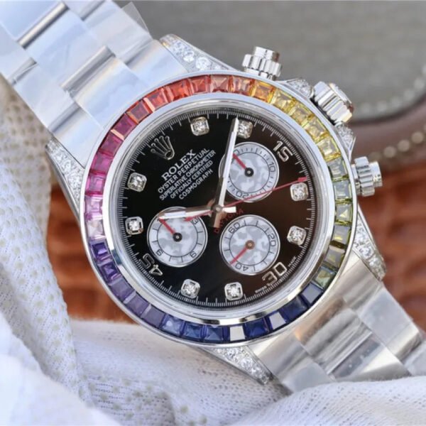 DAYTONA RAINBOW DIAMOND SILVER STAINLESS STEEL 40MM 116599 RBOW - Image 7