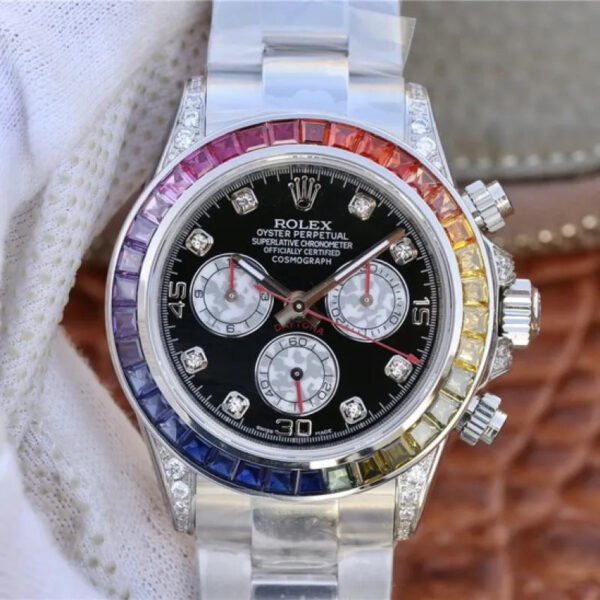 DAYTONA RAINBOW DIAMOND SILVER STAINLESS STEEL 40MM 116599 RBOW - Image 5