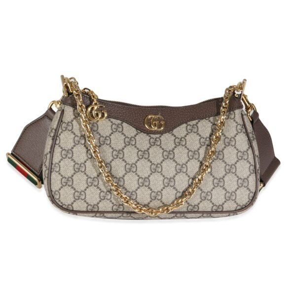 Beige GG Supreme Canvas Small Ophidia Shoulder Bag - Image 7