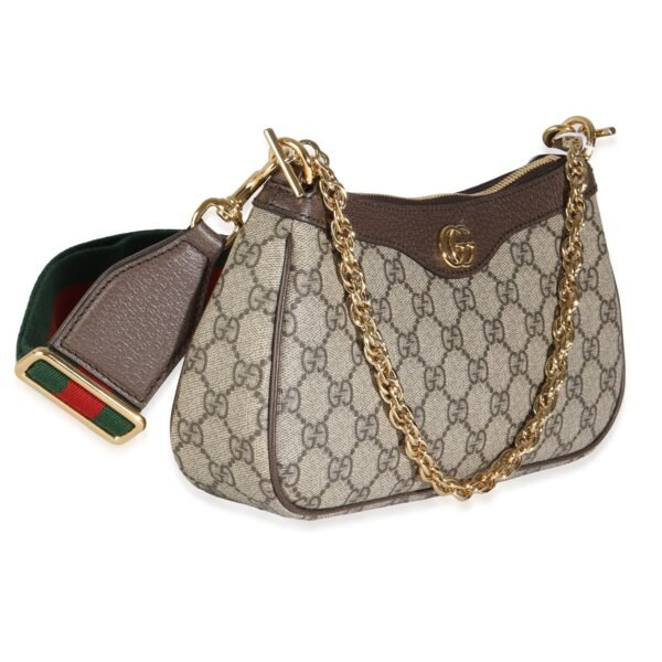 Beige GG Supreme Canvas Small Ophidia Shoulder Bag - Image 6