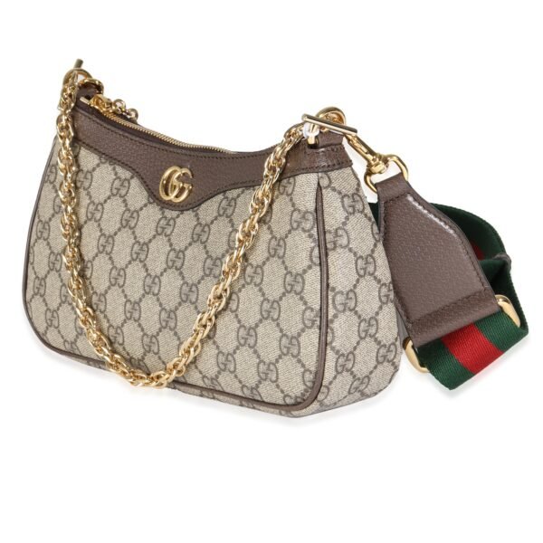 Beige GG Supreme Canvas Small Ophidia Shoulder Bag - Image 2